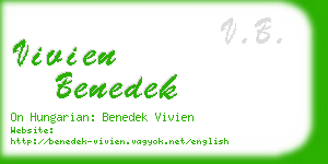 vivien benedek business card